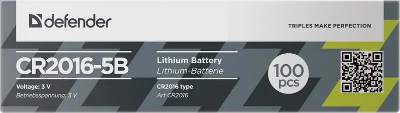 Defender - Battery lithium CR2016-5B