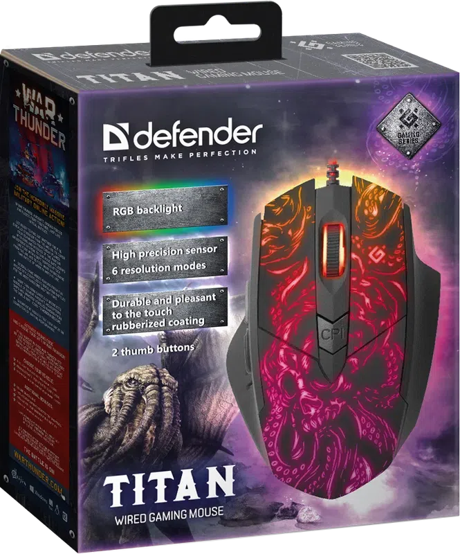 Defender - Wired gaming mouse Titan GM-650L