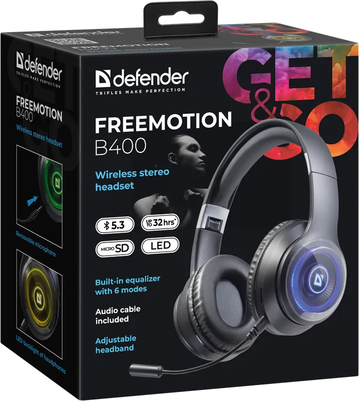 Defender - Wireless stereo headset FreeMotion B400