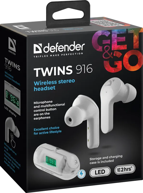 Defender - Wireless stereo headset Twins 916