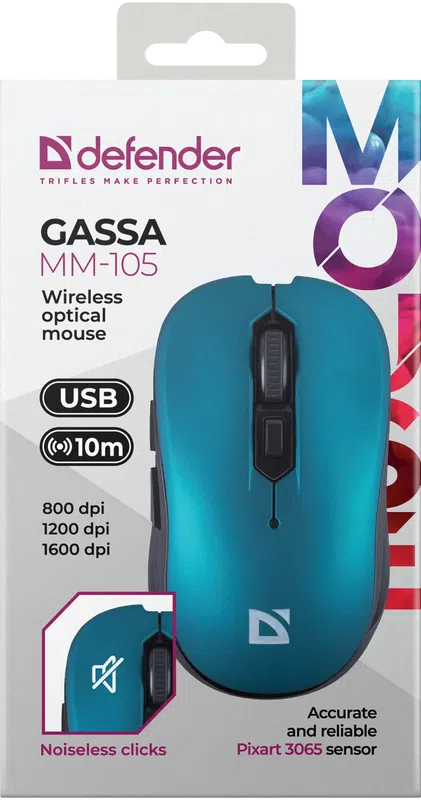 Defender - Wireless optical mouse Gassa MM-105