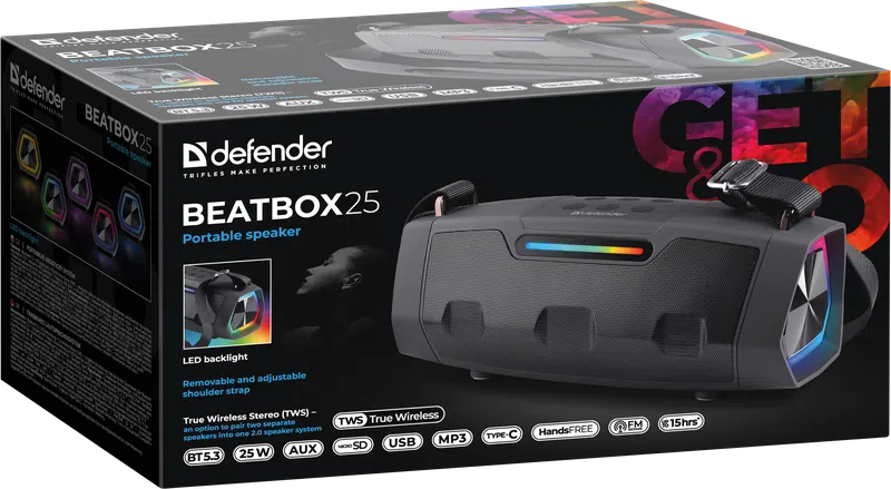 Defender - Portable speaker Beatbox 25