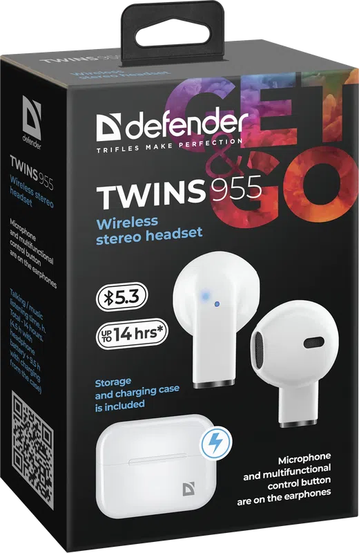 Defender - Wireless stereo headset Twins 955