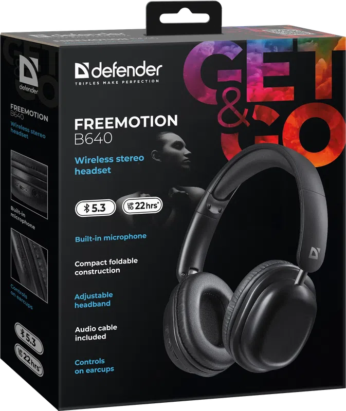 Defender - Wireless stereo headset FreeMotion B640