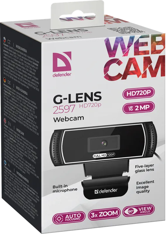 Defender - Webcam G-lens 2597 HD720p