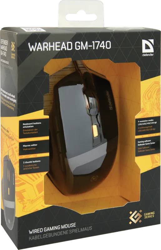 Defender - Wired gaming mouse Warhead GM-1740