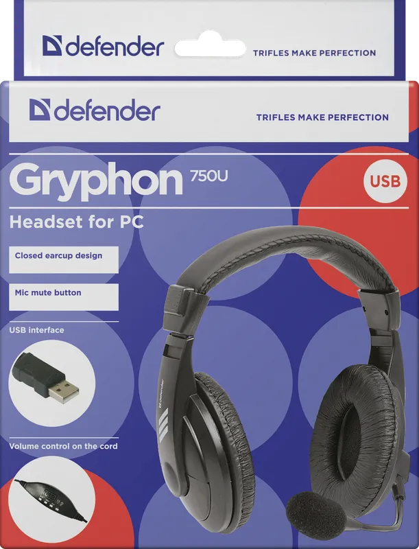 Defender - Headset for PC Gryphon 750U