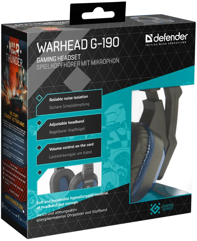 Defender - Gaming headset Warhead G-190