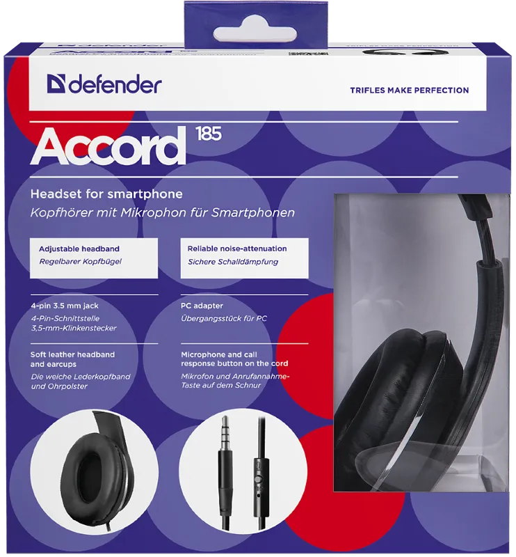 Defender - Headset for mobile devices Accord 185