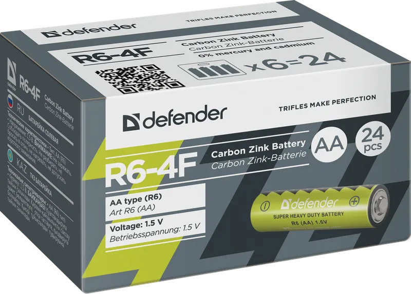 Defender - Zink Carbon Battery R6-4F