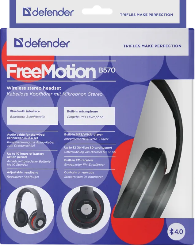 Defender - Wireless stereo headset FreeMotion B570