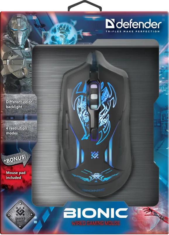Defender - Wired gaming mouse Bionic GM-250L