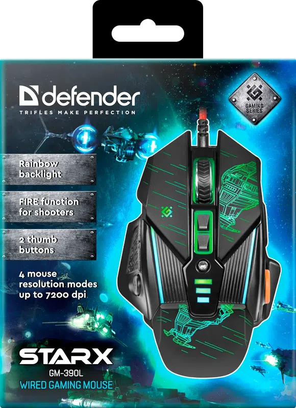 Defender - Wired gaming mouse sTarx GM-390L