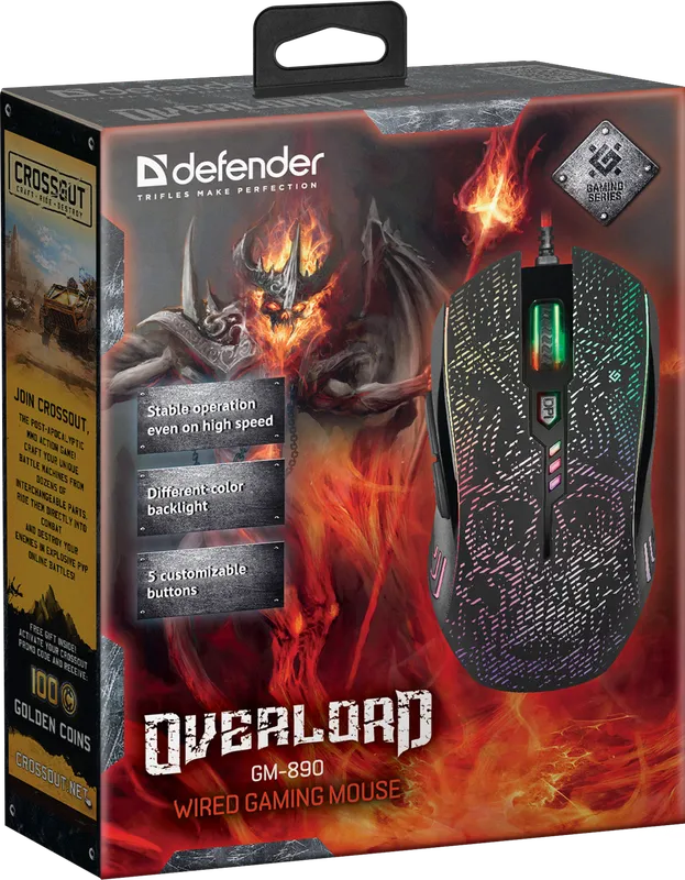 Defender - Wired gaming mouse OverLord GM-890