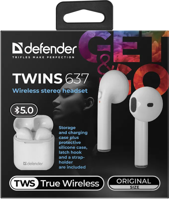 Defender - Wireless stereo headset Twins 637