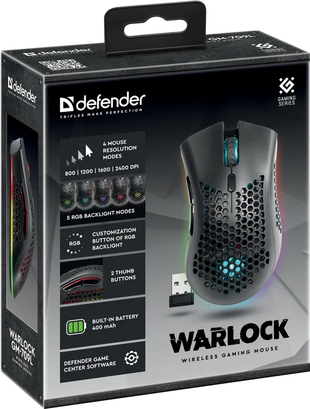 Defender - Wireless gaming mouse Warlock GM-709L