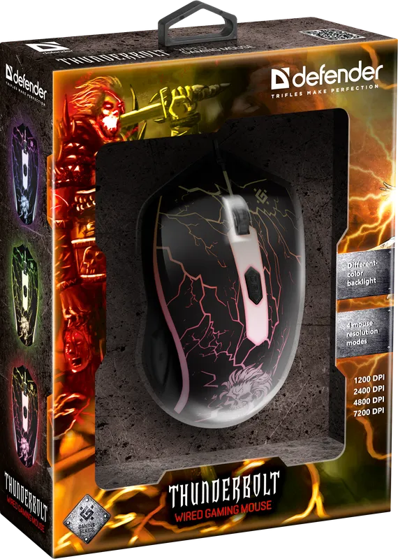 Defender - Wired gaming mouse Thunderbolt GM-925