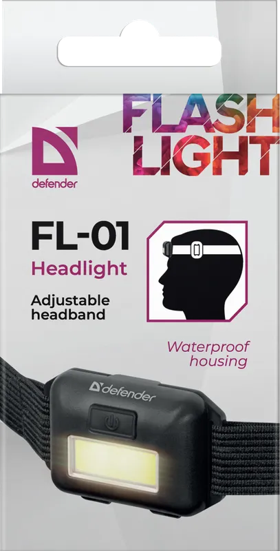 Defender - Headlight FL-01, COB, 3 modes