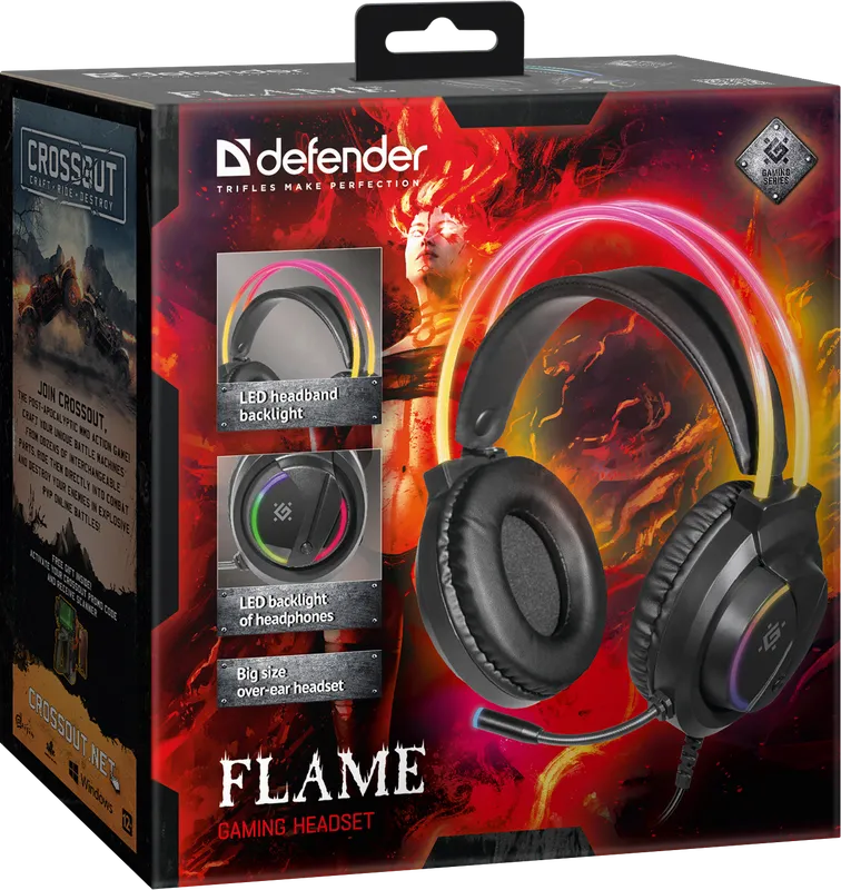 Defender - Gaming headset Flame
