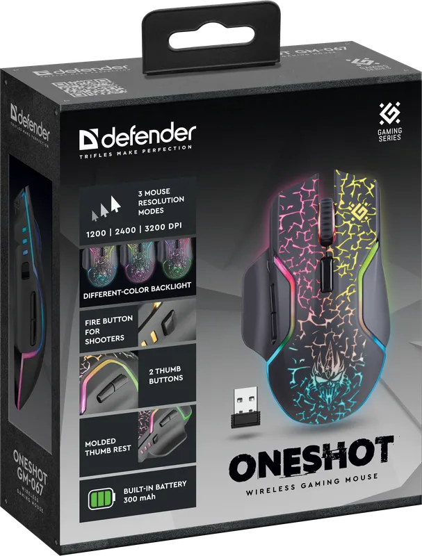 Defender - Wireless gaming mouse Oneshot GM-067