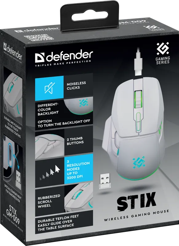 Defender - Wireless gaming mouse Stix GM-009