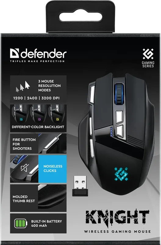 Defender - Wireless gaming mouse Knight GM-885