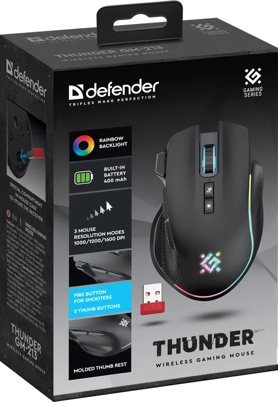 Defender - Wireless gaming mouse Thunder GM-213