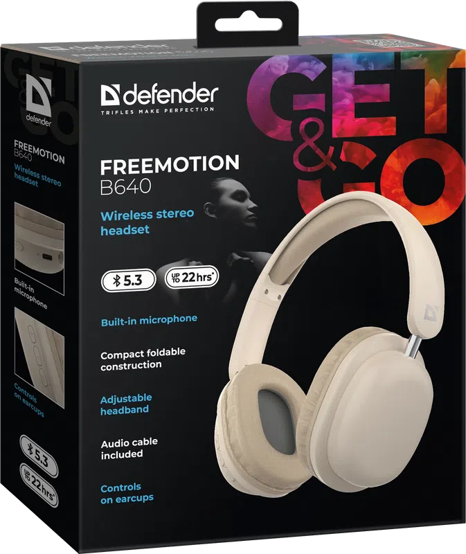 Defender - Wireless stereo headset FreeMotion B640