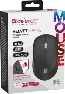 Defender - Wireless optical mouse Velvet MB-406