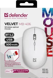 Defender - Wireless optical mouse Velvet MB-406