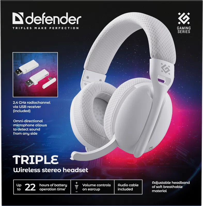 Defender - Wireless stereo headset Triple