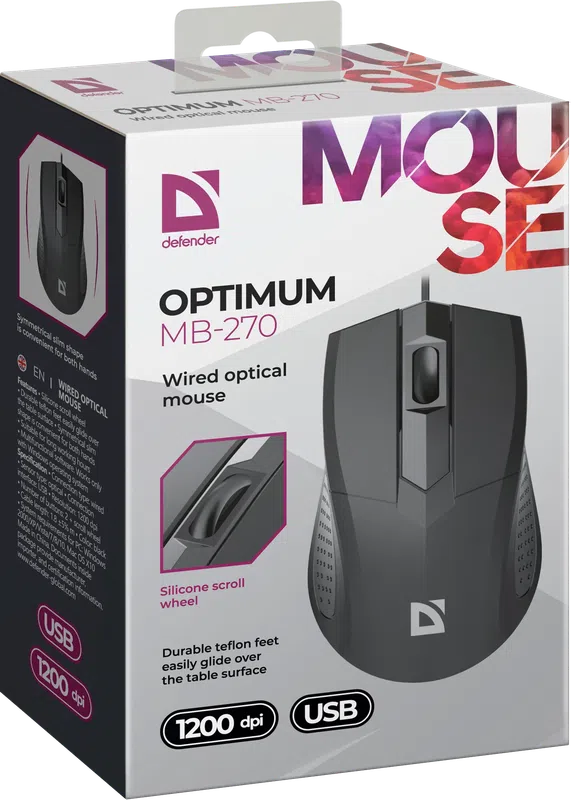 Defender - Wired optical mouse Optimum MB-270