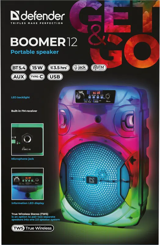 Defender - Portable speaker Boomer 12