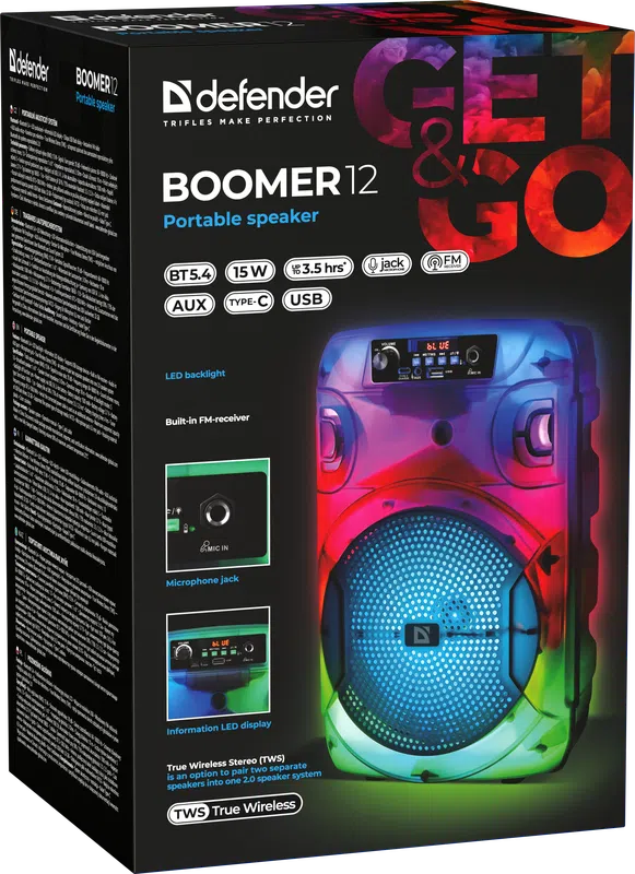 Defender - Portable speaker Boomer 12