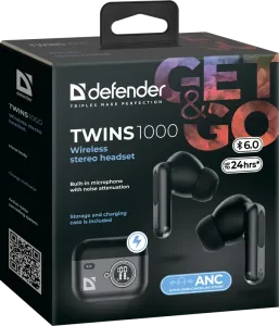 Defender - Wireless stereo headset Twins 1000