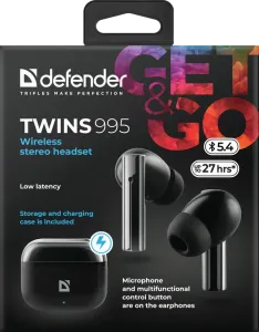 Defender - Wireless stereo headset Twins 995