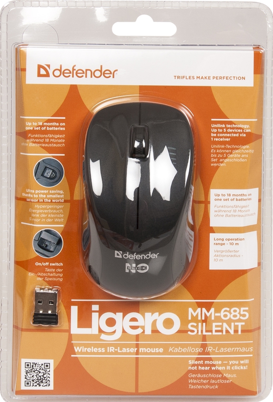 Defender - Wireless IR-laser mouse Ligero MM-685