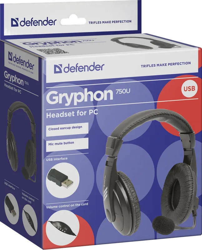 Defender - Headset for PC Gryphon 750U