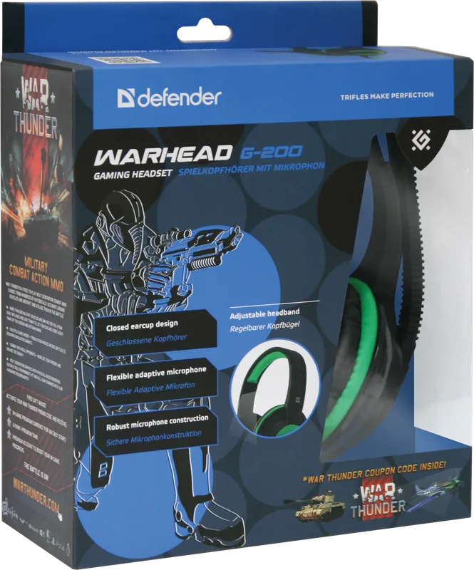 Defender - Gaming headset Warhead G-200