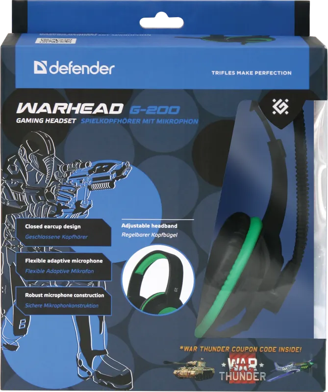 Defender - Gaming headset Warhead G-200