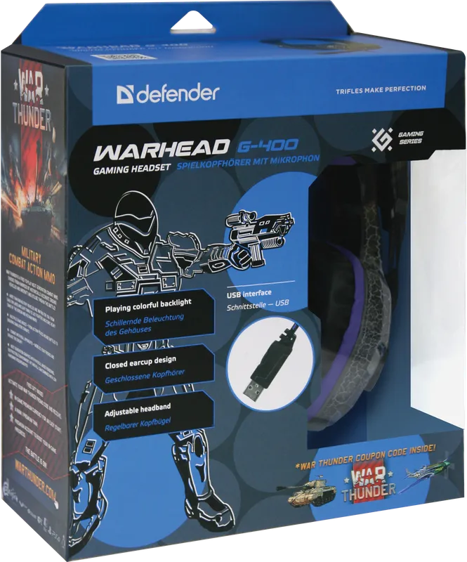 Defender - Gaming headset Warhead G-400