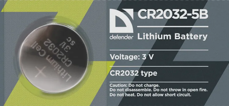 Defender - Battery lithium CR2032-5B