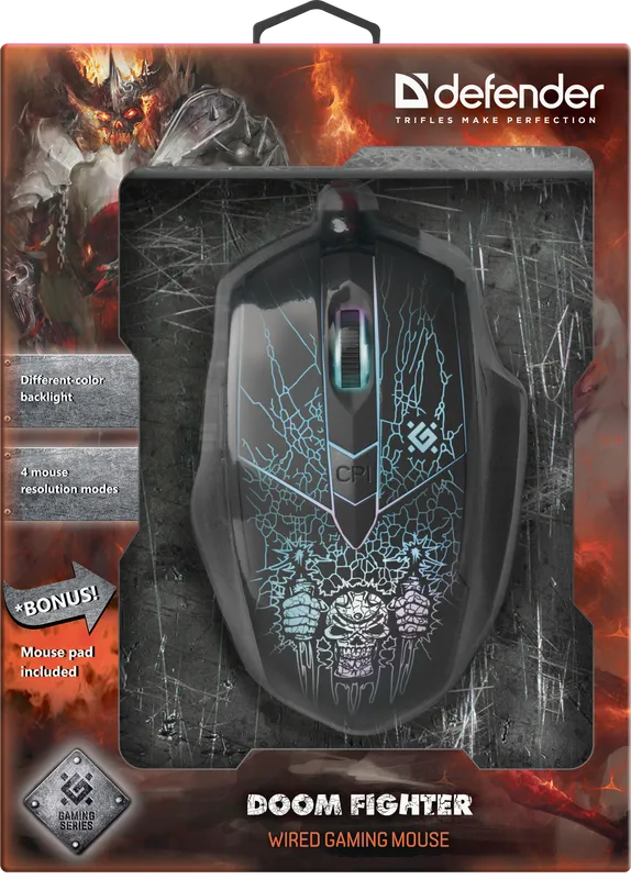 Defender - Wired gaming mouse Doom Fighter GM-260L