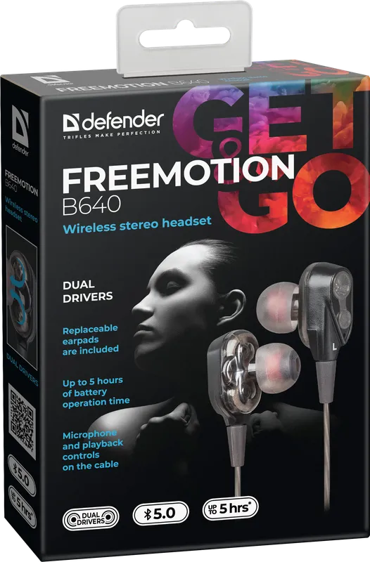 Defender - Wireless stereo headset FreeMotion B640
