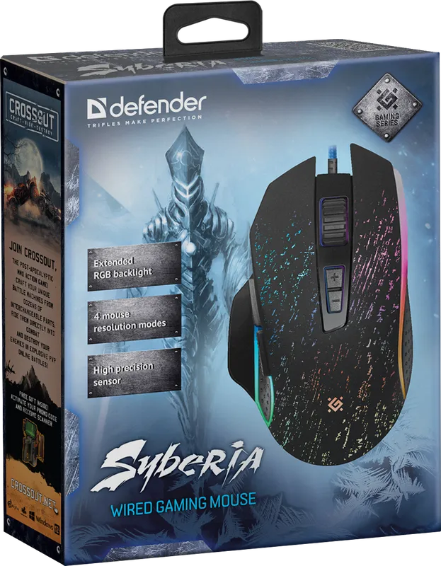 Defender - Wired gaming mouse Syberia GM-680L