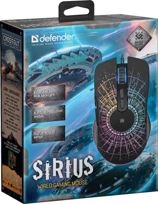 Defender - Wired gaming mouse Sirius GM-660L