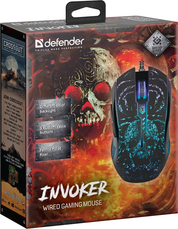 Defender - Wired gaming mouse InvokerGM-947