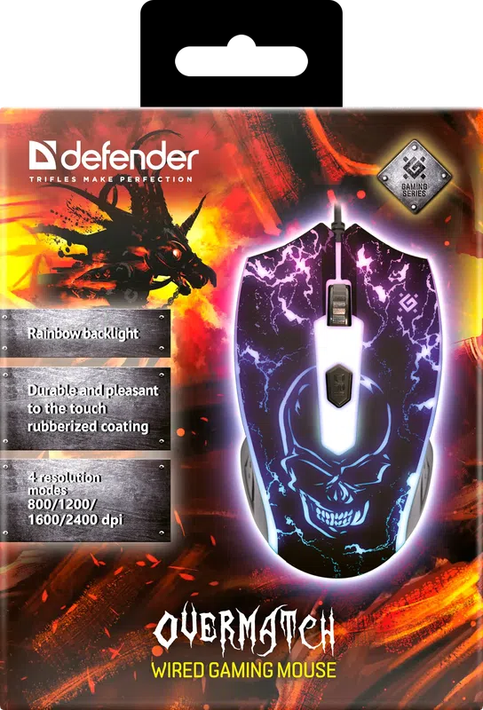 Defender - Wired gaming mouse Overmatch GM-069
