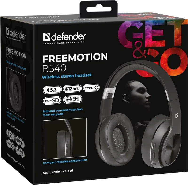 Defender - Wireless stereo headset FreeMotion B540