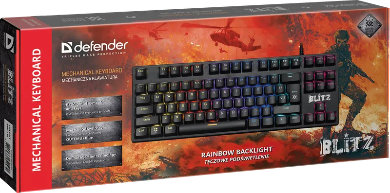 Defender - Mechanical gaming keyboard Blitz GK-240L